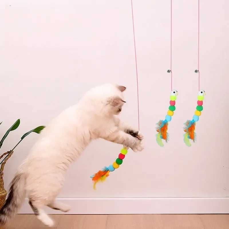 Cat Toys Swing Sticky Disc Elastic Hanging Door Teasing Cat Rope Long Rope Teasing Cat Toy Cats Accessories Pet Kitten Toys M251209