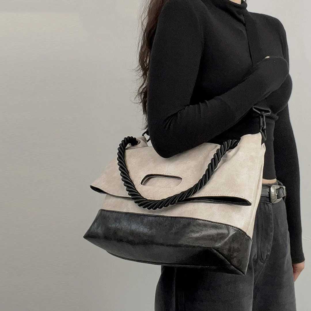 Large capacity ctra color bag for wen 2024 new fiable cmuting tote bag versatile casual shoder crossbody bag Y251209