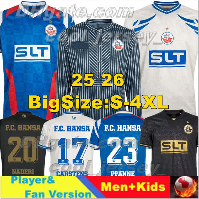 XXXL 4XL 2025 26 FC Hansa Rostock Soccer Jerseys 60th anniversary Long sleeves SCHUSTER GURLEYEN VOGLSAMMER LEBEAU Football Shirts 25 2026 NEIDHART Men Uniforms