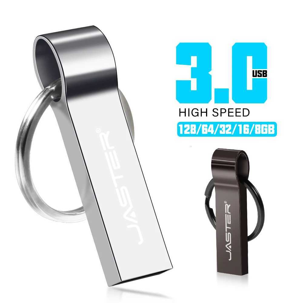 JASTER USB30 Metal Memory Stick 128GB Business Gift Pen Drive 64GB with Box USB 30 Flash Drive 32GB High Speed U Disk 16GB 8GB C251209
