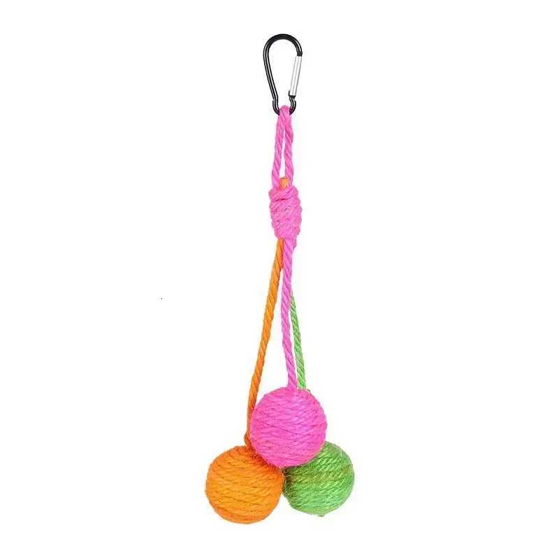 Pet Cat Hanging Sisal Ball Bite-resistant Wear-resistant Jute Twine Rope Pet Supplies for Relieve Boredom Chewing Scratching Toy M251209