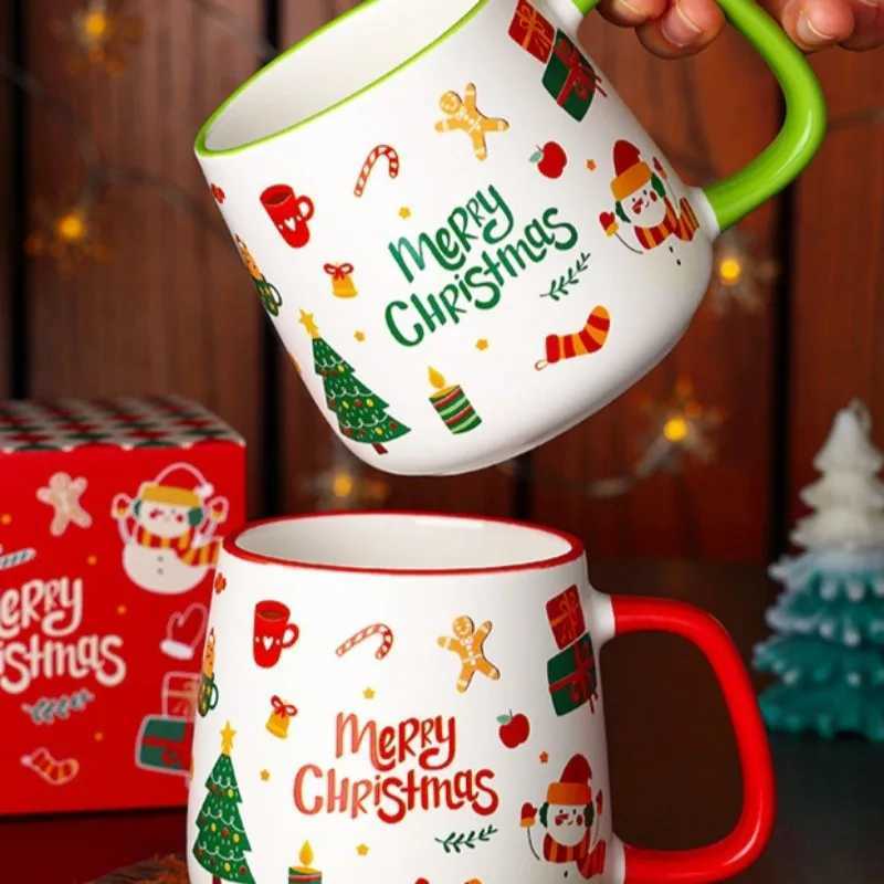 1PC Cute Christmas Gift g Cartoon High Value Ceramic Cup Holiday Souvenir Holiday He Furnishings Gift Accessories H251209