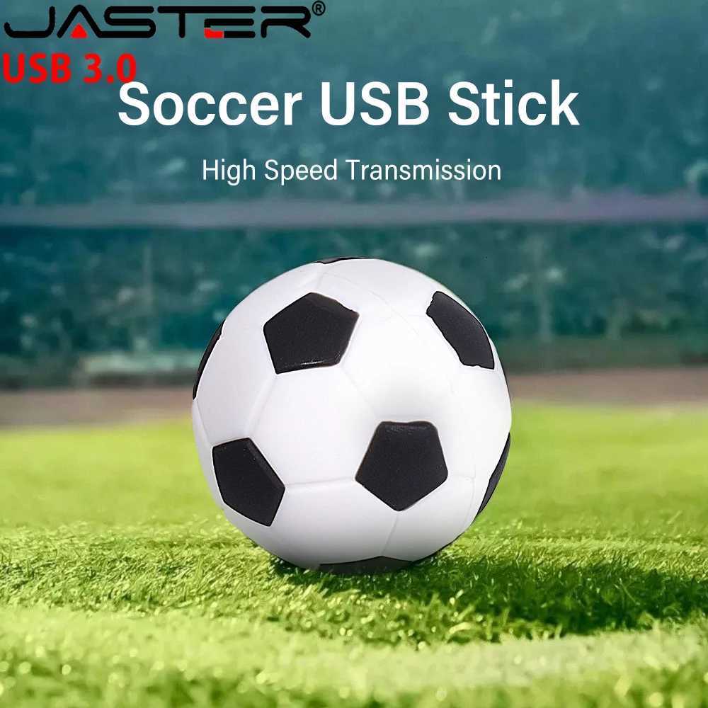 Football USB 30 Flash Drive 64GB Key Chain Pen Drive 32GB Gifts Cartoon Memory Stick Black White Red Pendrive 16G C251209