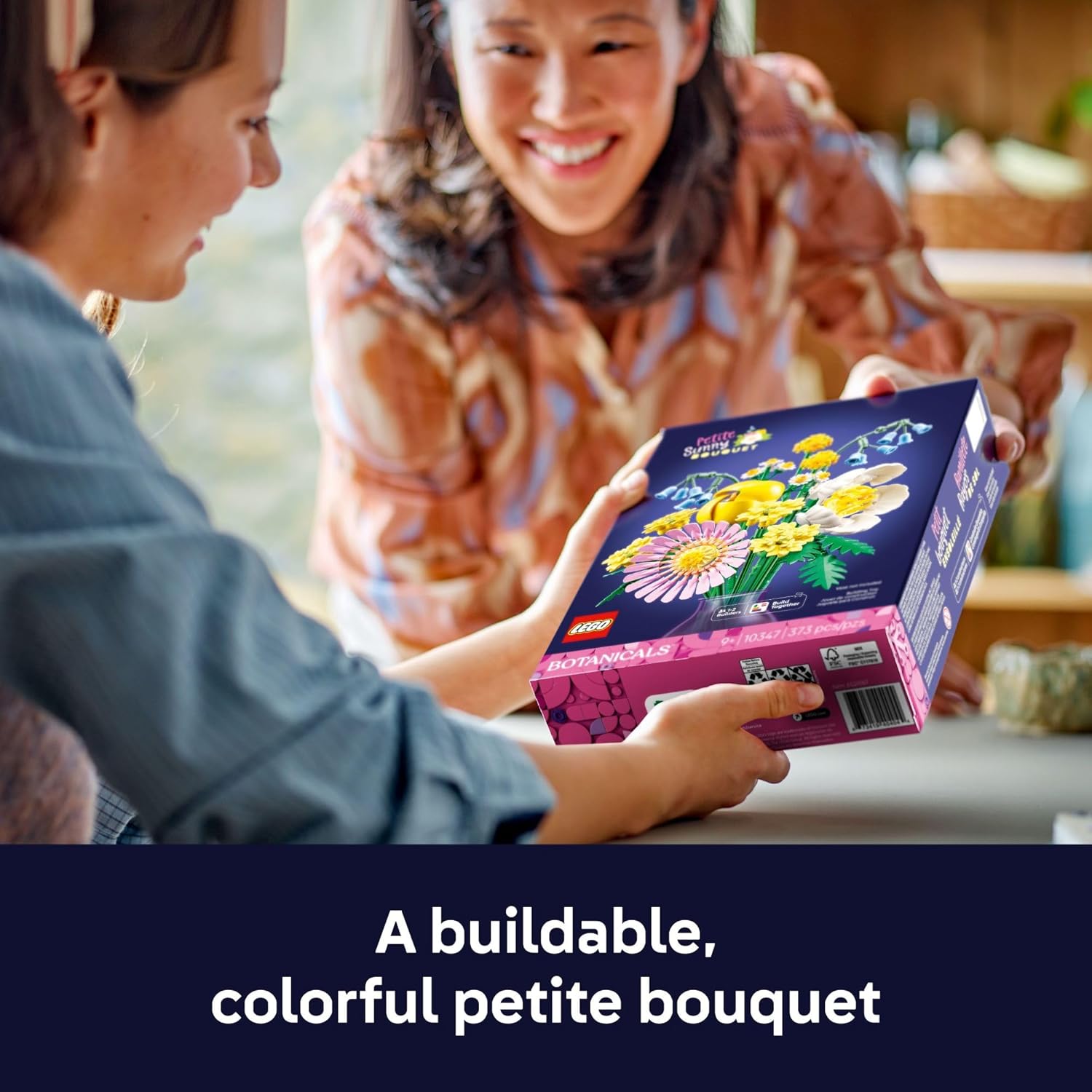 LEGO Botanicals Petite Sunny Bouquet Flower Set - DIY Floral Arrangement - Home Decor - Building Toy for Kids 9+ - Faux Bluebells, Tulip 10347