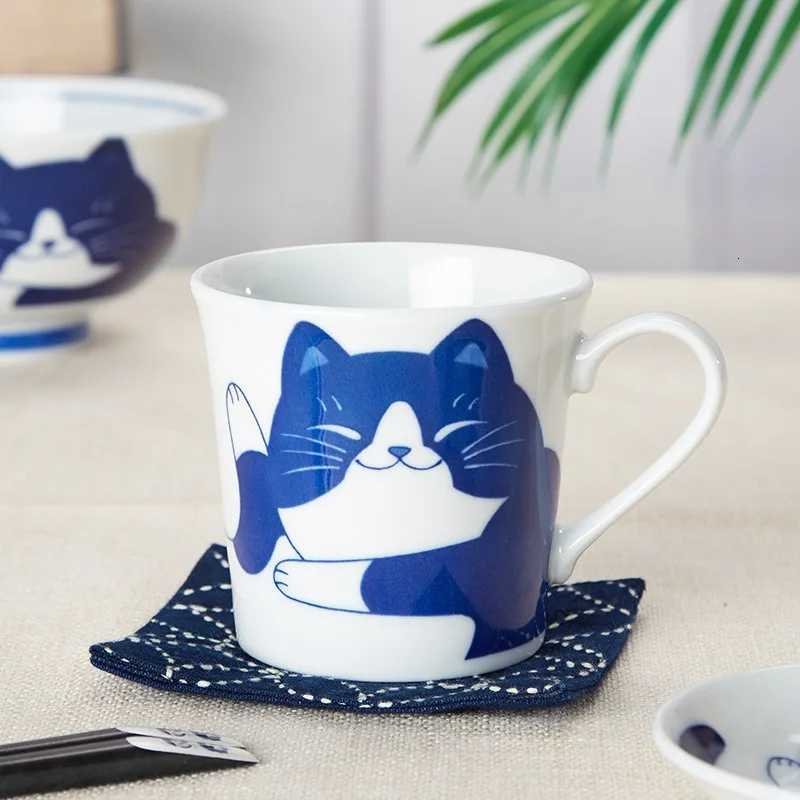 Japanese Cute Cat g Creative Cartoon Cat Ceramic Cup He Off Couple Cup Bar Counter Decorations Drinkware Milk Coffee g H251209