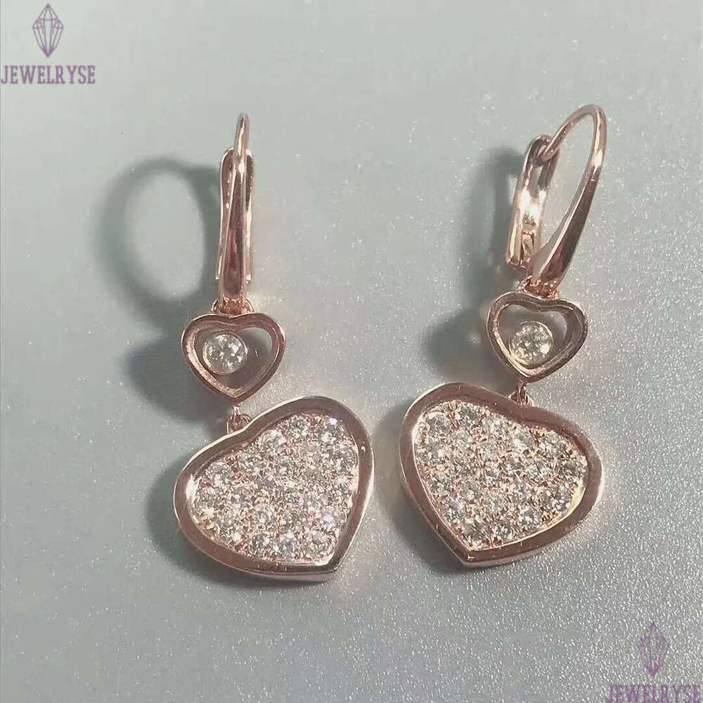 Luxury love heart designer earrings for women 18k rose gold clear Acrylic bead slide earring fashion round geometry charm earings ear rings jewelry