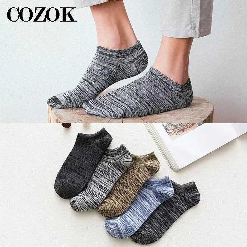 2 Pairs Men Socks Cotton Ankle High Quality Striped Casual Breathable Boat Socks Short Men Socks Summer Male New Fashion Man SoxT251209