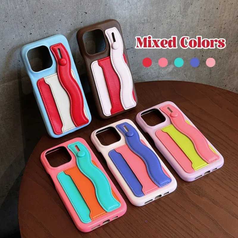 Luxury color matching wristband mobile phone case for IPhone 16Prax 16Pro 16 15 14 13 12 Prax Phone Case Funda C251209