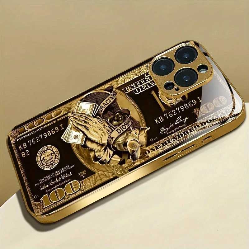 Wealth Pattern Gold Metallic Paint Phone Case For iPhone 17 16 15 14 13 12 11 Pro Max 15 14 Plus 17 Air 16E Cover C251209