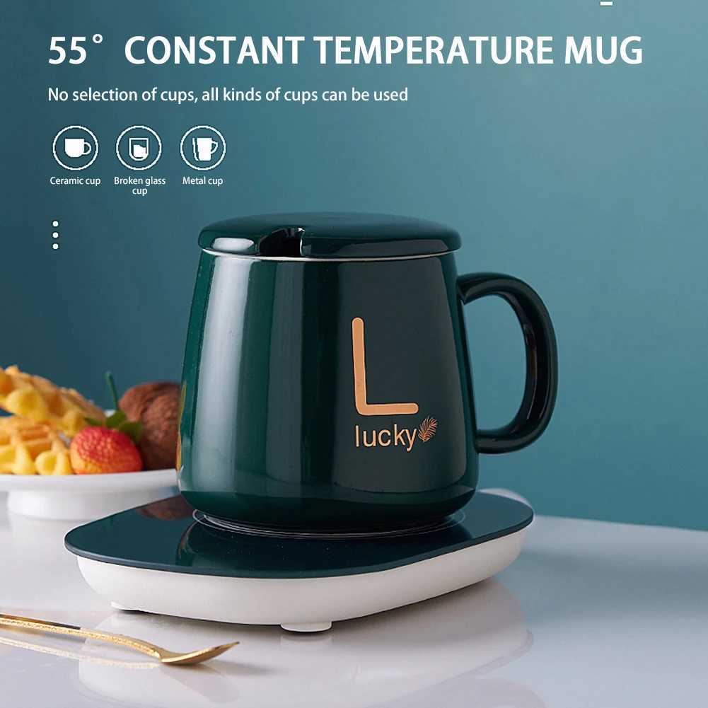 400ml Creative Coffee g /Heating Pad Giftset 55 Constant-Ceramic Coffee Cup Smart Thermostat Coaster For Friends Familys H251209
