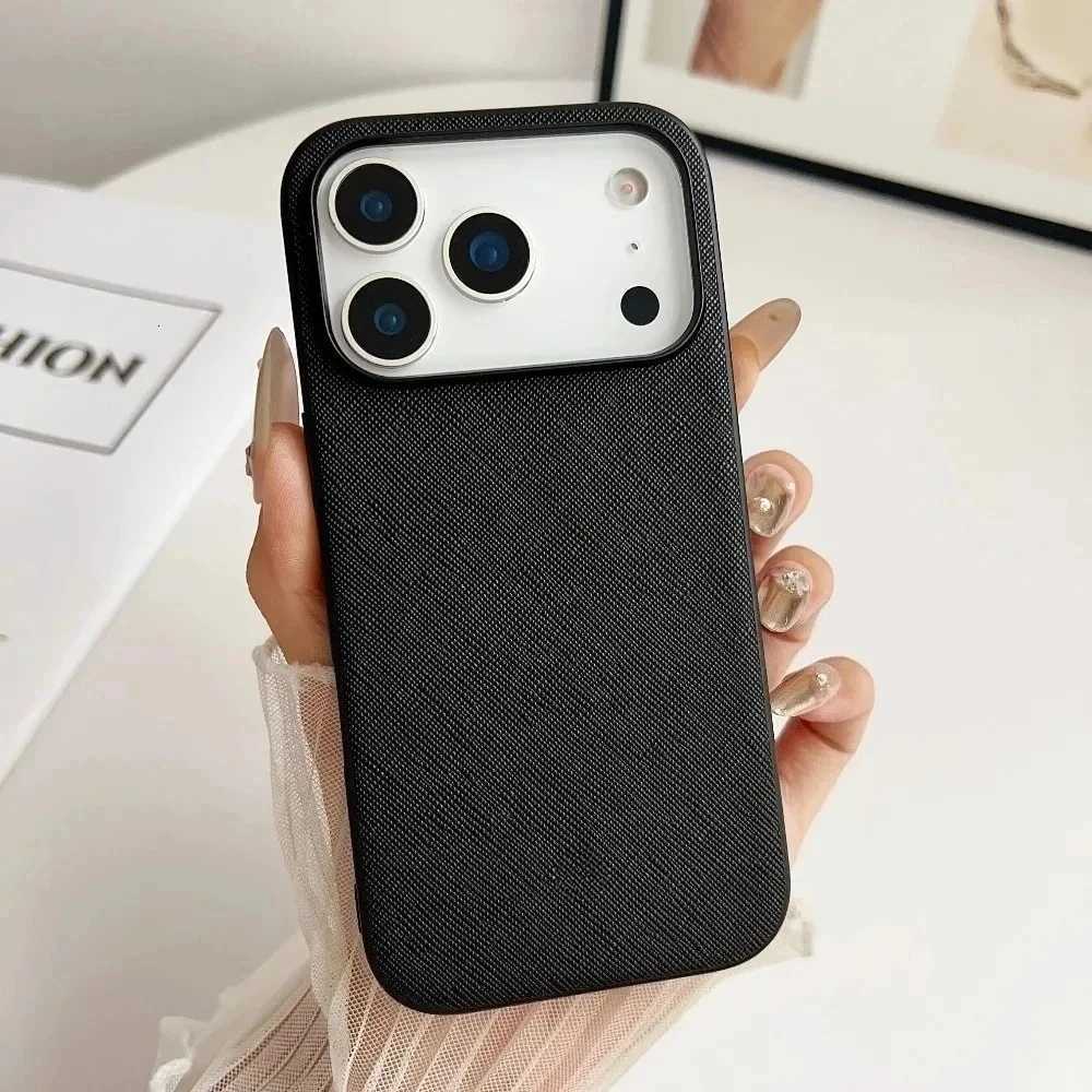High End Business Sle Minimalist Leather Phone Case for IPhone 17 Pro Max 17Air 16 15 14 13 Mon Silicone Protective Cover Bla C251209