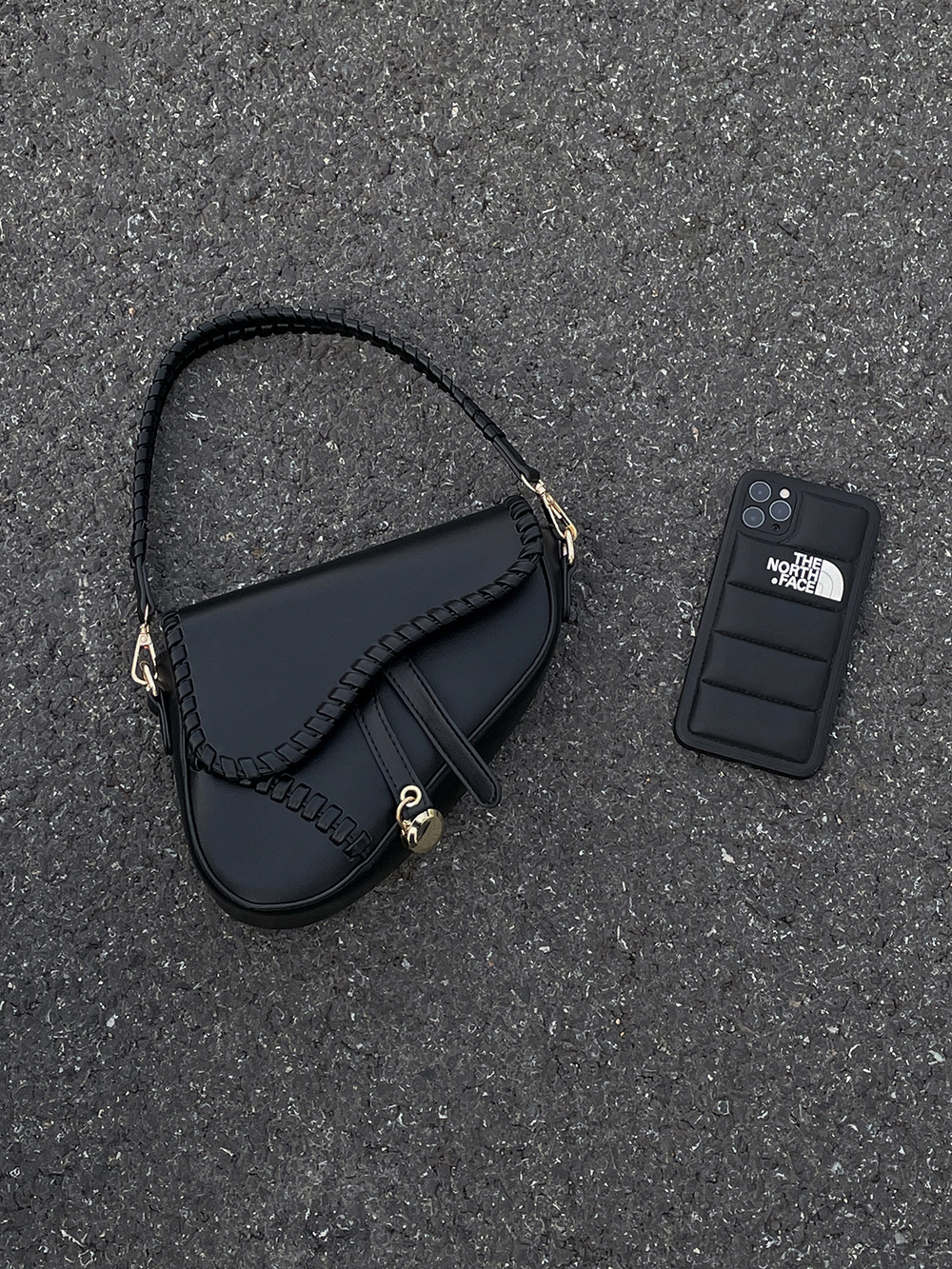 designer bag Capsule Milk Cap JNNG High-end New Black Underarm Saddle Women's Handheld Crossbody Bag