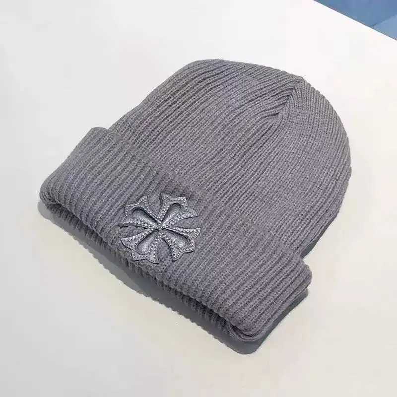 Luxury Fall and winter popular pullover hat embroidery hem knit hat Outdoor warm beanie hat Y251209