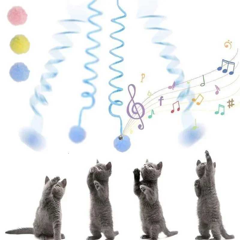 Pet Toy Interactive Cat Toys Funny Cat Stick Spring Rope Ball Plush Toy Interactive Play Training Toys Cats Supplies M251209