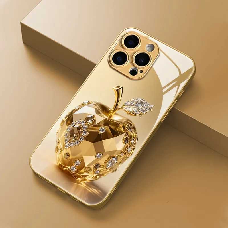 Luxury Jewel For Pattern Gold Metallic Paint Phone Case For iPhone 17 16 15 14 13 12 11 Pro Max Plus 17Air 16E Cover C251209