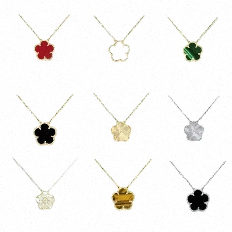 buyers' PicksHot selling high-quality necklace designer necklace women's mother of pearl shell plated 18K gold necklace women's Valentine's Day weddin P3nM#