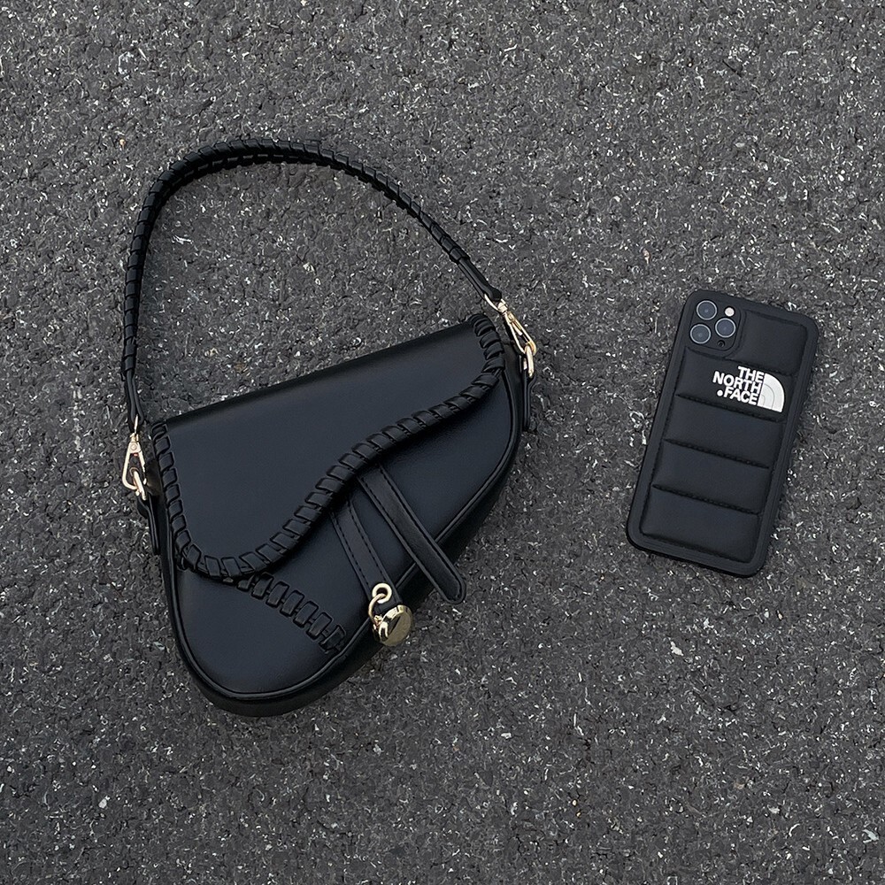 designer bag Capsule Milk Cap JNNG High-end New Black Underarm Saddle Women's Handheld Crossbody Bag