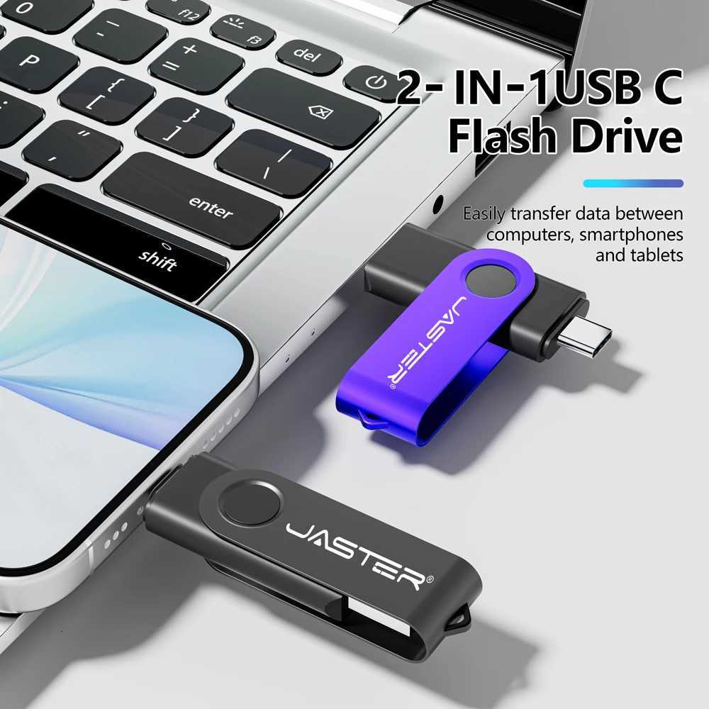 Metal OTG 2 IN 1 Type C pen drive 128GB usb memory stick 4GB 8GB 32GB 64GB 128GB cle usb cle usb flash drive memoria usb C251209