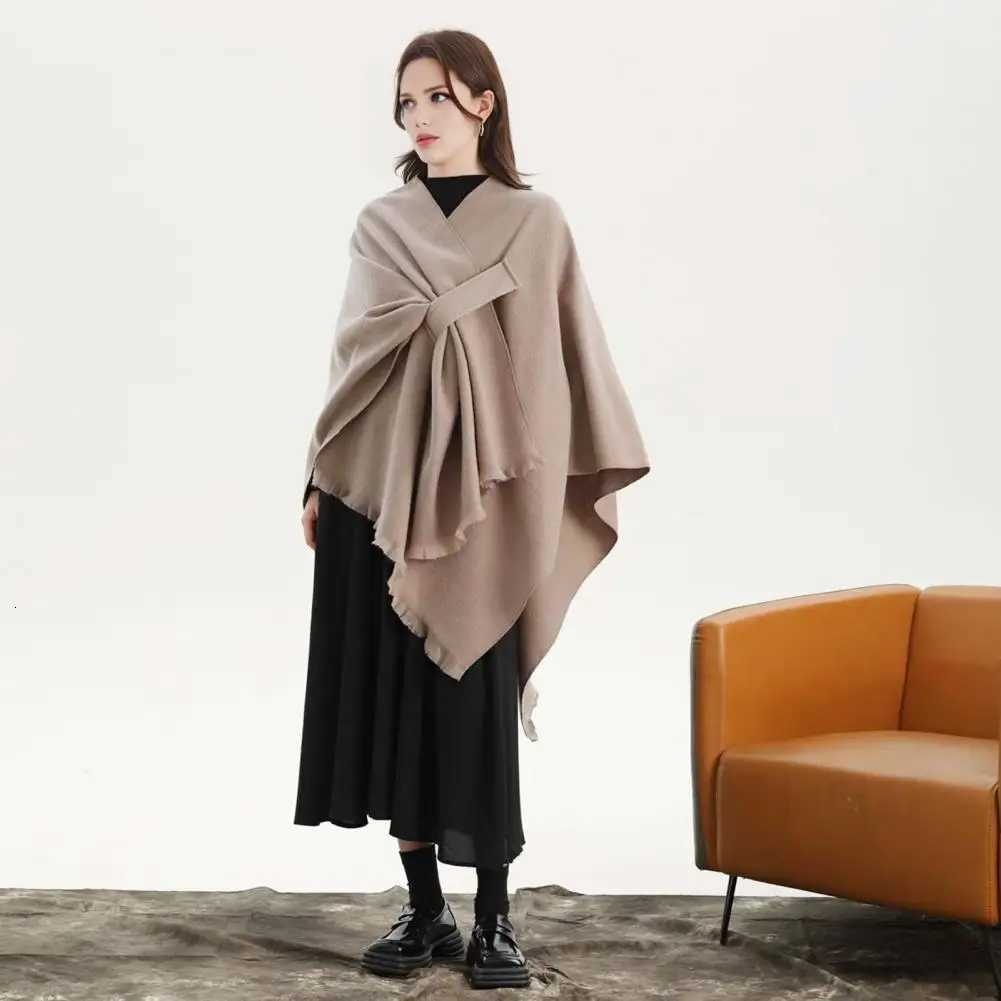 Luxury Women Autumn Winter Shawl Double Sides Soft Scarf Solid Color Imitation Cashmere Shawl Versatile Scarf Shawl Cardigan Y251208