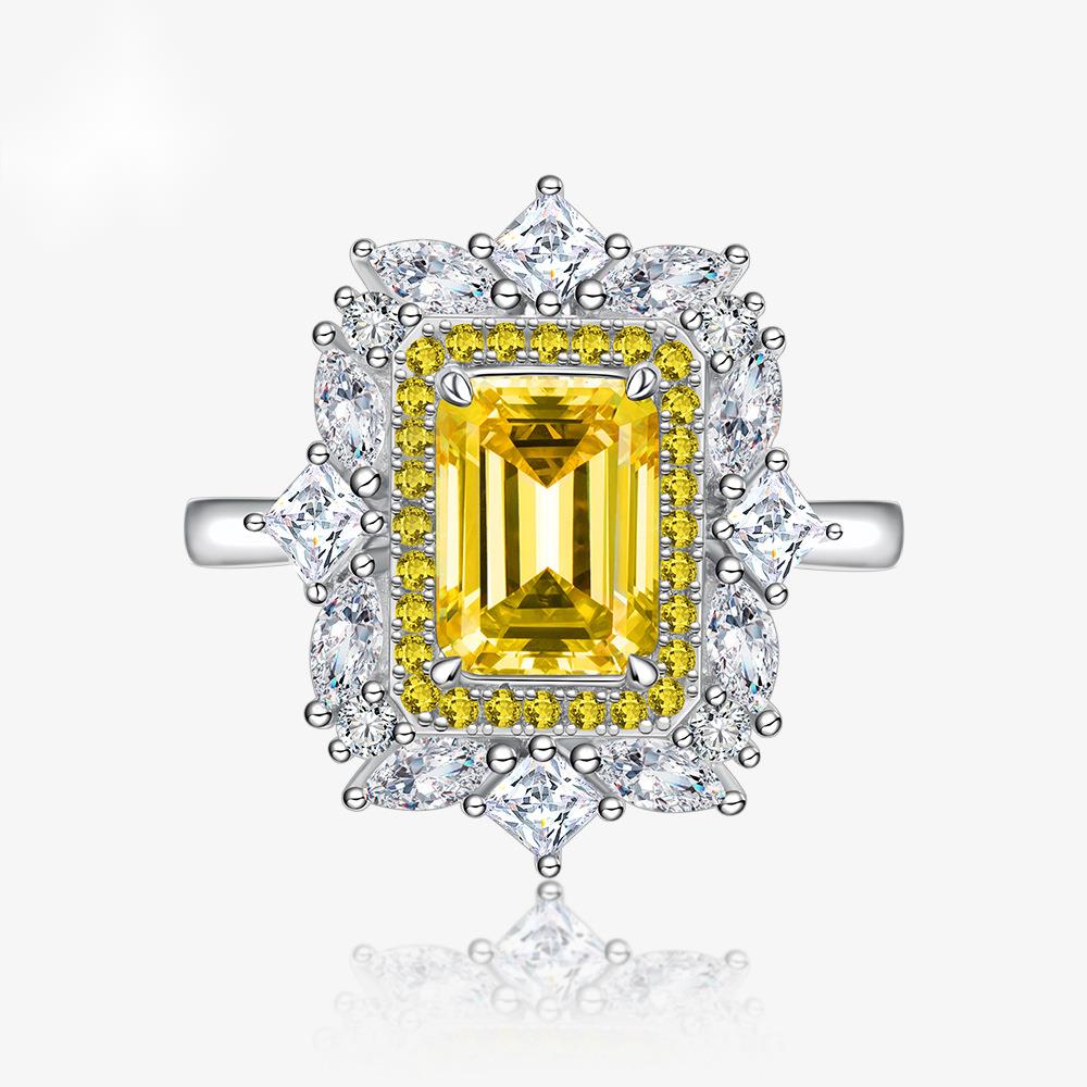 Enchanting Star and Moon Moissanite Ring - Ideal Gift for Expressing Devotion, Shiny Gem Accessory with a Cosmic Touch Moissanite Ring Gift Ring