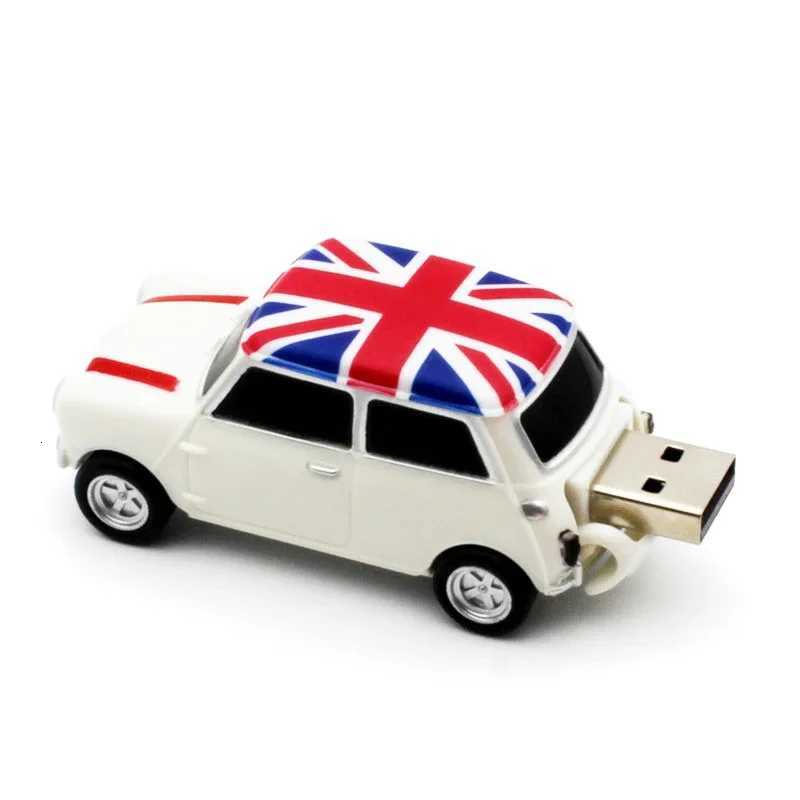 British Car Model USB Flash Drive 128GB Business Gifts Pen Drive 64GB Black Red Memory Stick High Speed Pendrive 32GB C251209