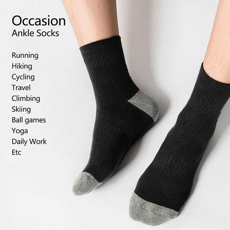 6 Pairs Cotton Socks for Men Middle Tube Summer Sport Thin High Quality Casual Socks Breathable Running Solid Color Women SocksT251209