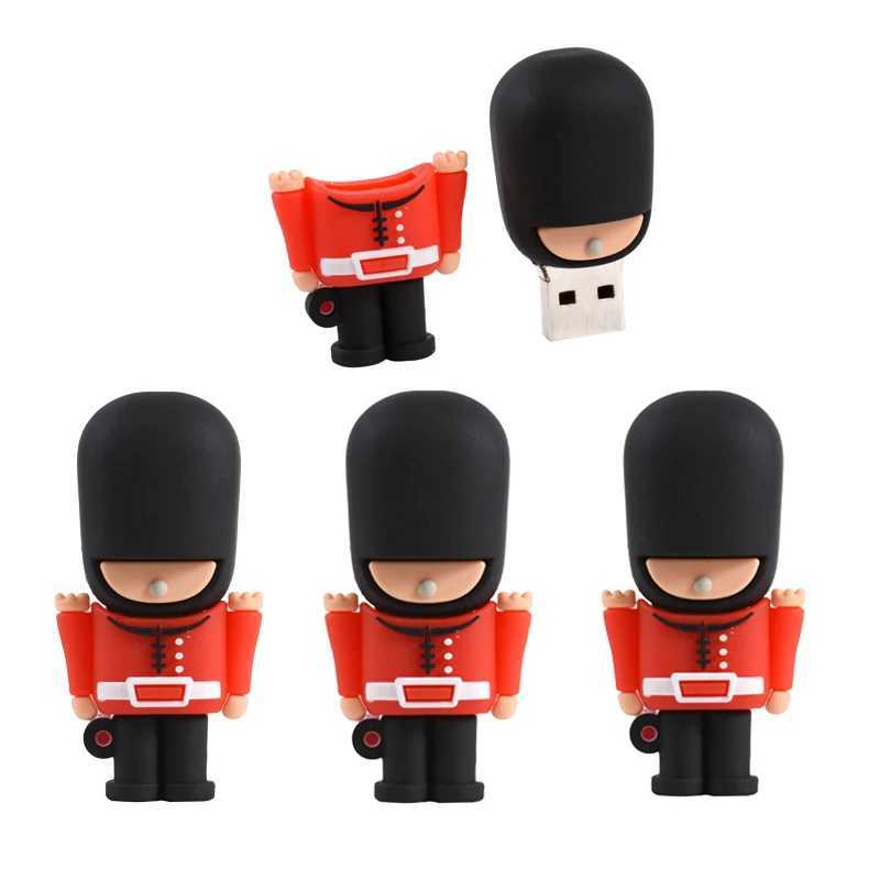 JASTER New Hot USB Flash Drive Pendrive Handse British Guard Cartoon Pen Drive 16G 32G 64GB Usb 20 Memory Stick USB stick C251209
