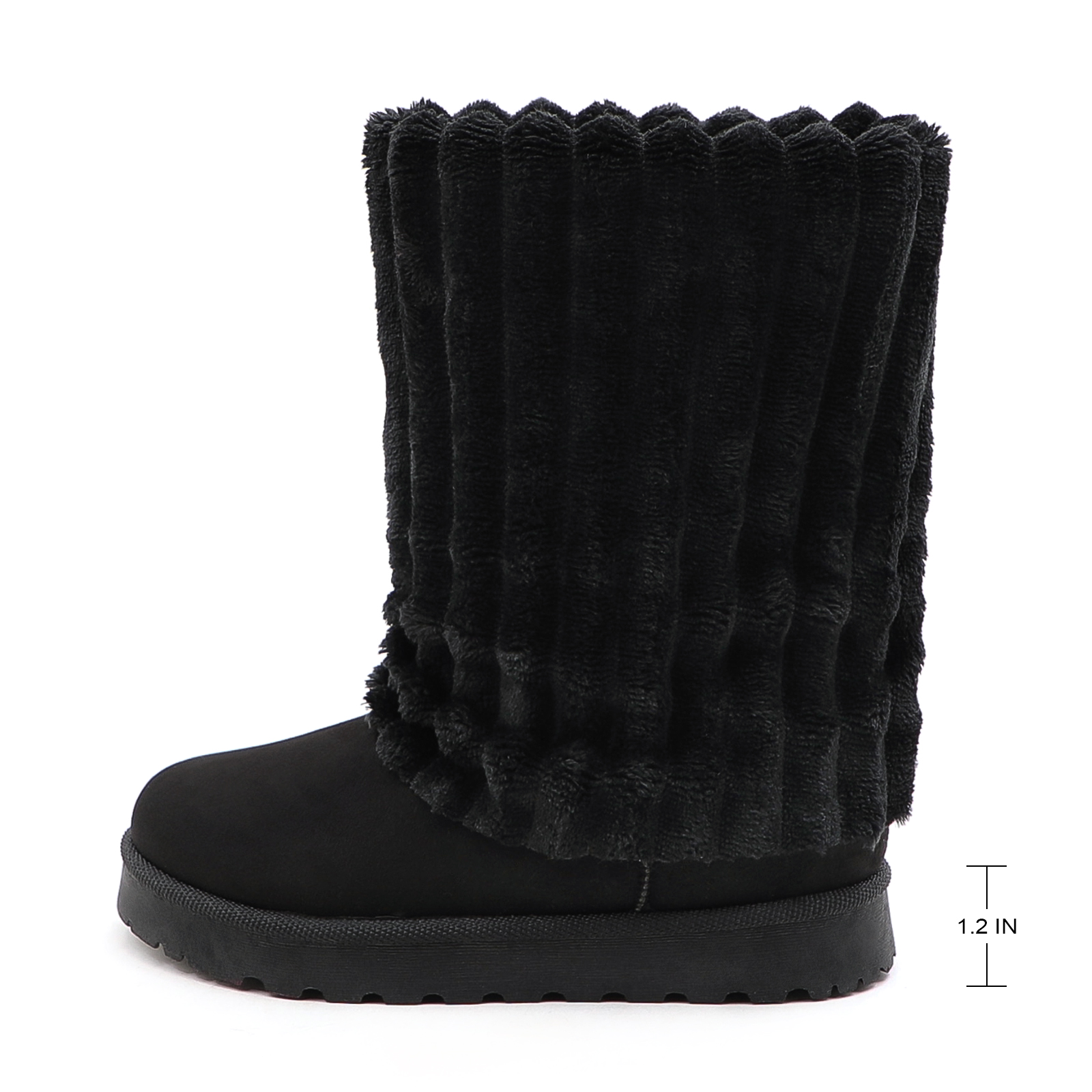 Lurnyet Snow Boots for Women 2025 Winter New Cashmere Warm Thick Soles Without Heel-covered Hair Half Slipper Cotton Shoes for Women MAGGIE-03