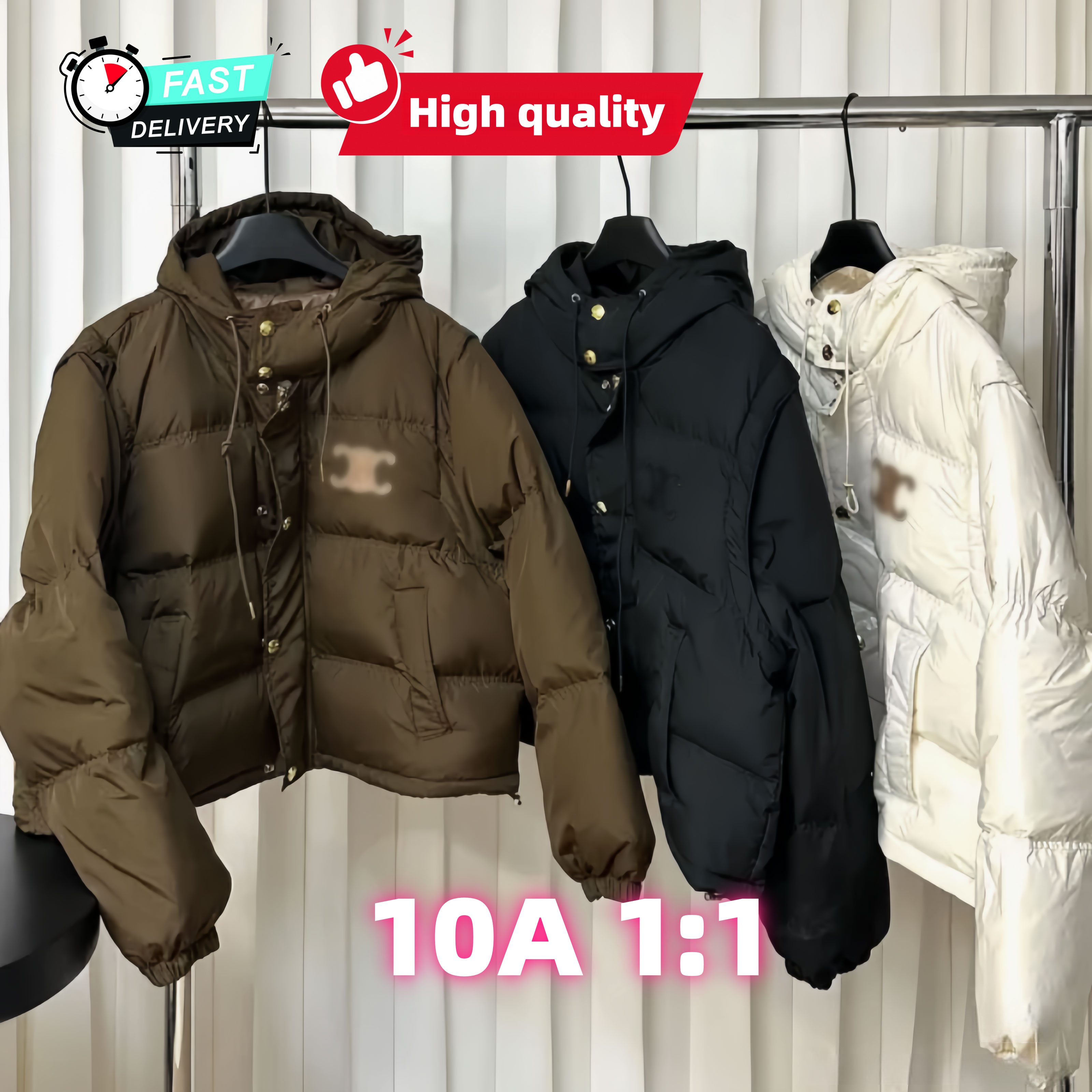 CLN Women Designer Jackets Fashion Down Coat Womens Letter Printed Jacket with Adjustable Waist Lady Outerwear Vest Wear on Both Sides Multi Style Winter down jacket