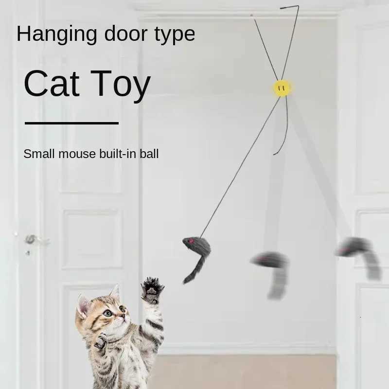 Door Hanging Cat Teasing Stick Pet Toys Retractable Long Line Mouse Interactive Toy Living Room Hanging Toys for Dog Cat M251209