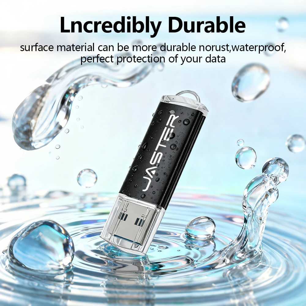 JASTER USB30 Business Gift USB 30 Flash Drive 128GB High Speed Memory Stick 64GB Real Capacity Pen Drive 32GB Plastic U Disk C251209