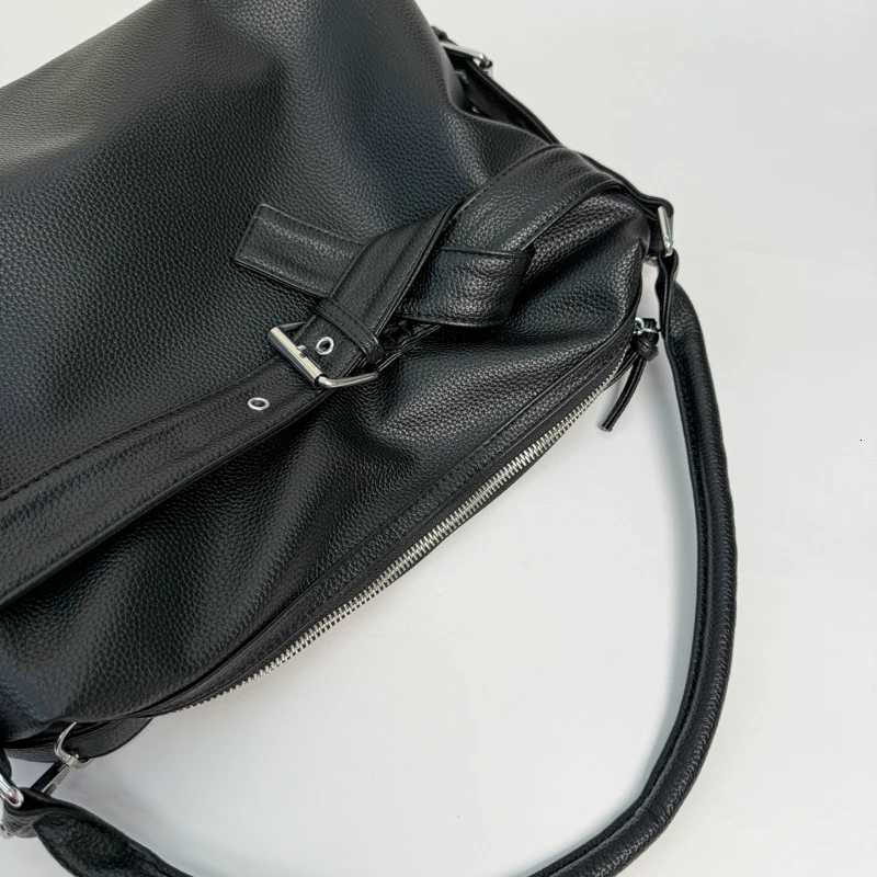 Medium-si Motorcycle Shoder Crossbody Bags For Wen 2025 New Lychee Pattern Soft Vegan Leather Big Capacity Shopper Totes Y251209