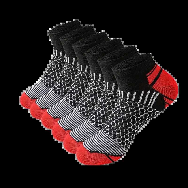 6 Pairs Colorful Mens Low Tub Socks Fashion Comfortable Autumn Classic Black Business Sock High-quality Mens Short SocksT251209