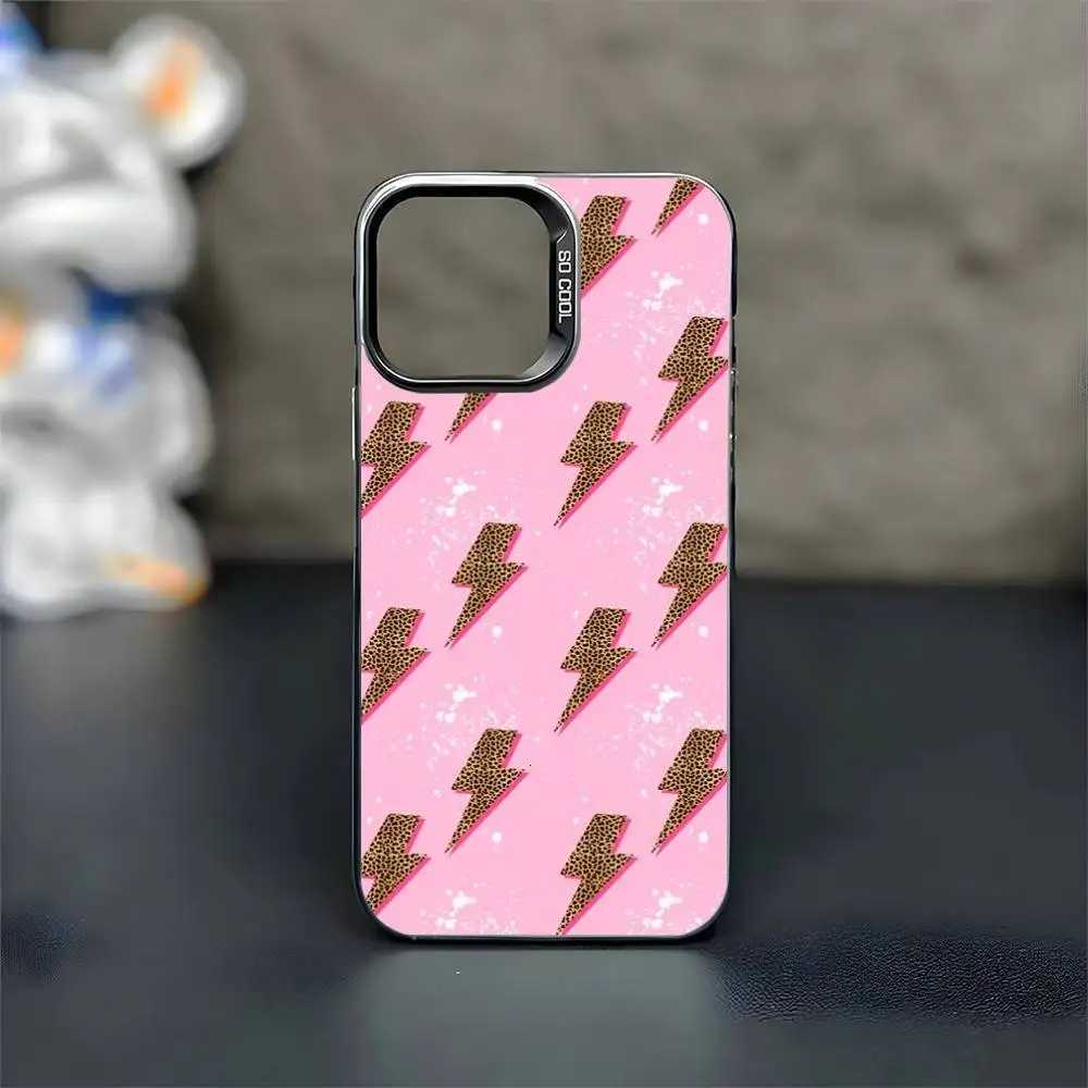 Leopard Print Phone Case For iPhone 161514131211MiniProMAX Black Matte Shockproof Cover C251209