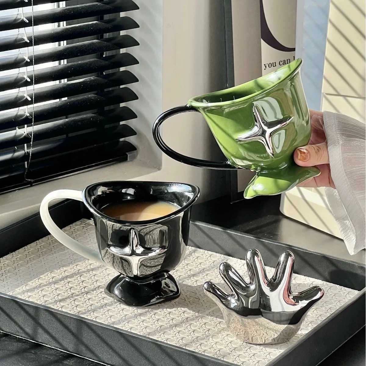 Minimalist Four Star g Cup Mti Functional Breakfast Oat Cup Desktop Ceramic Decorations Coffee Shop Dessert Container H251209