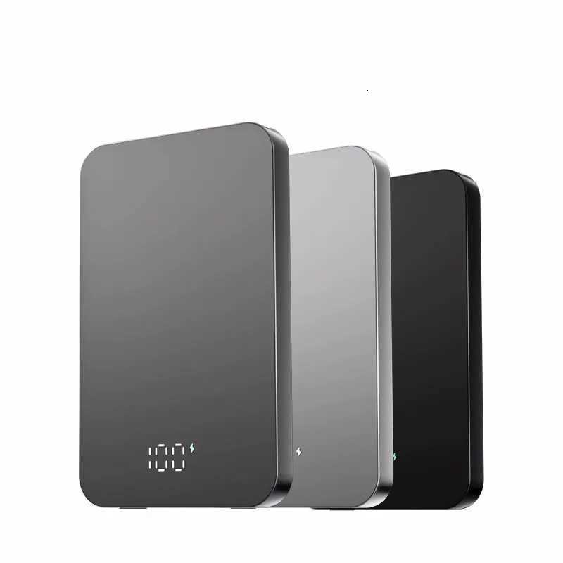 tra-thin metal digital display PD magnetic power bank thin large capacity tra-thin cpact wireless charging power bank H251209