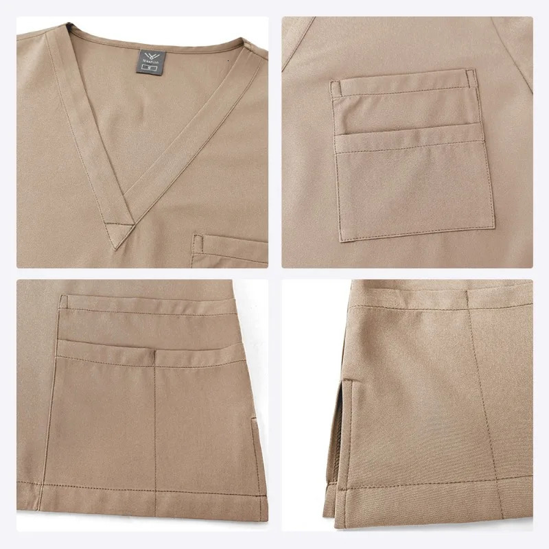 Clinical Green Gray Blue White Sanitary Dentist Nursing Veterinary Uniform Men Work Wear Jogger Man Scrubs Set 251204