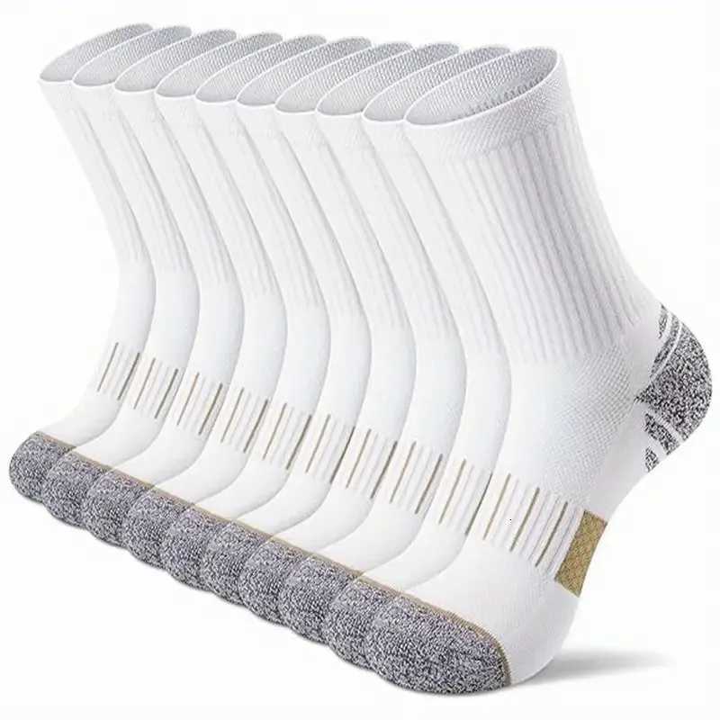 5 Pairs Unisex Sweat Absorbing Breathable Running Socks Arch Support Cushioning Suitable Outdoor Wear All Season Sports SocksT251209
