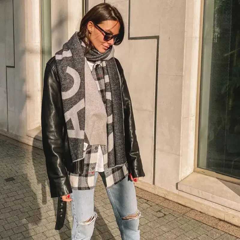 Luxury 2025 HOT Winter Scarf Shawl Letter Womens Winter Warm Cashmere Scarf Thick Long Scarf Pashmina Unisex Factory Sales Y251208