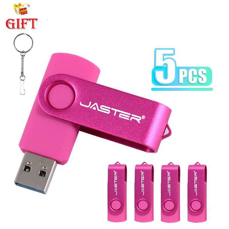 5 PCS LOT USB Flash Drive 128GB Key Chain Pen Drive 64GB Gift Memory Stick 32G Portable Pendrive 16G Shatterproof C251209