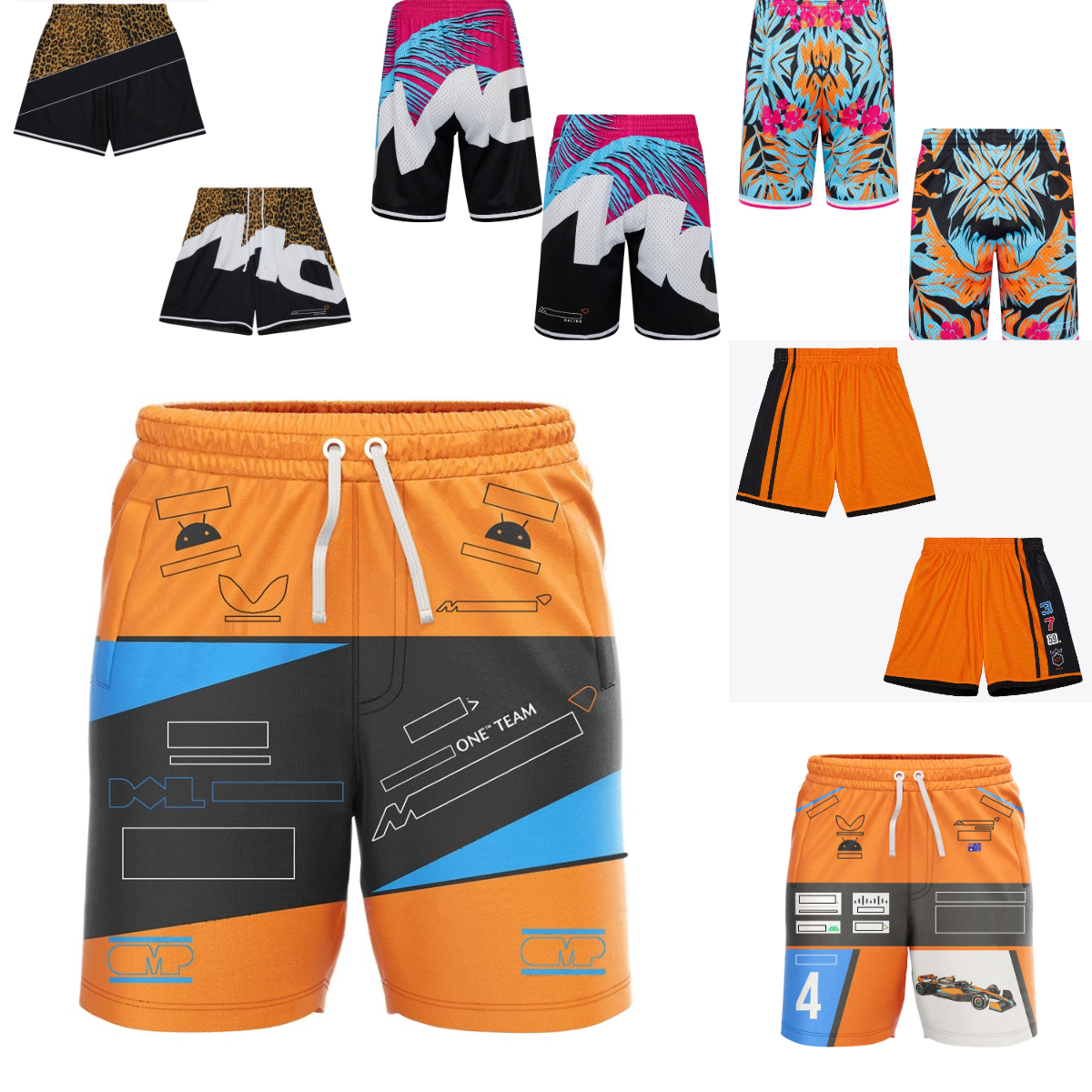 2026 Special Edition F1 Men's Formula One Racing sports motorcycle team fans' favorite breathable shorts moisture-wicking and quick-drying casual shorts large size