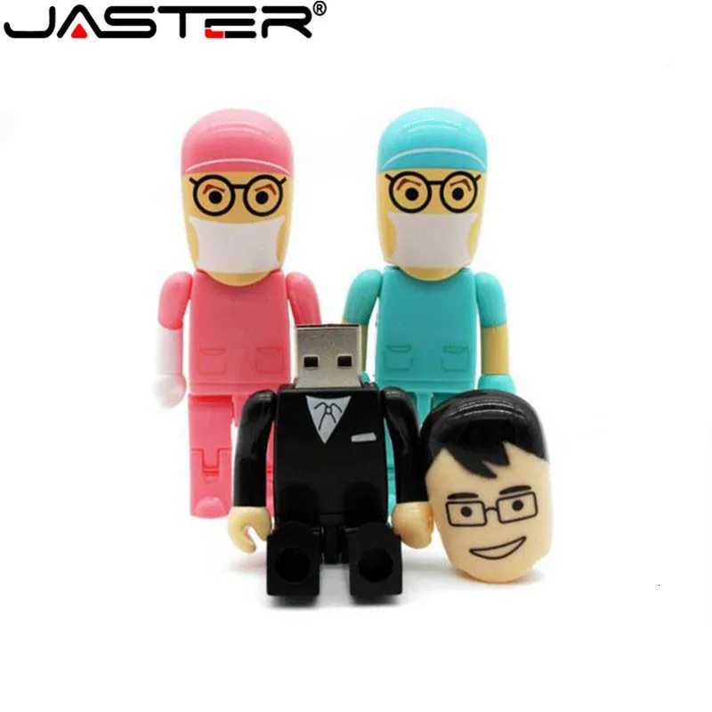 JASTER Doctors Memory Stick Nurses Lovely Medical Pendrive Cartoon USB Flash Drive Pendrive 4GB 8GB 16GB 32GB 64GB 128GB C251209