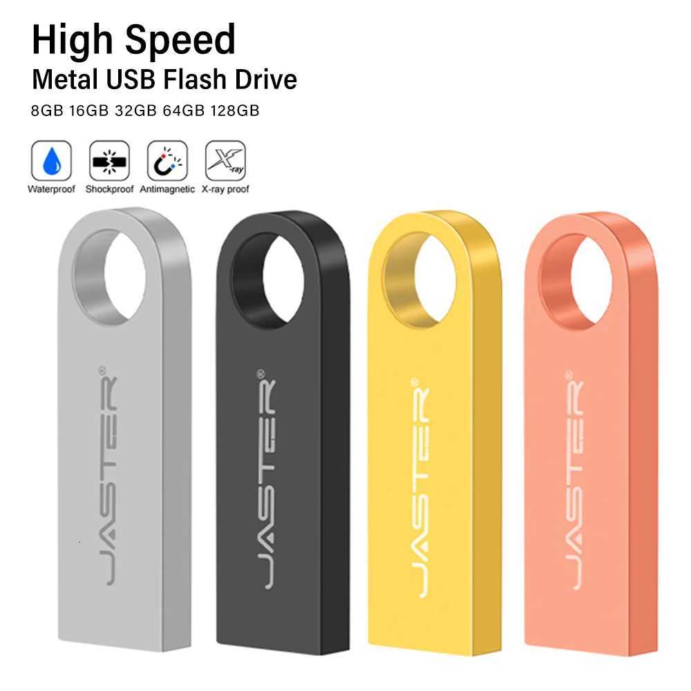 ClearanceHigh Speed USB 20 Flash Drive 128GB Metal Gold Pen Drive 64GB Memory Stick silver 32GB Keychain Business Gift C251209