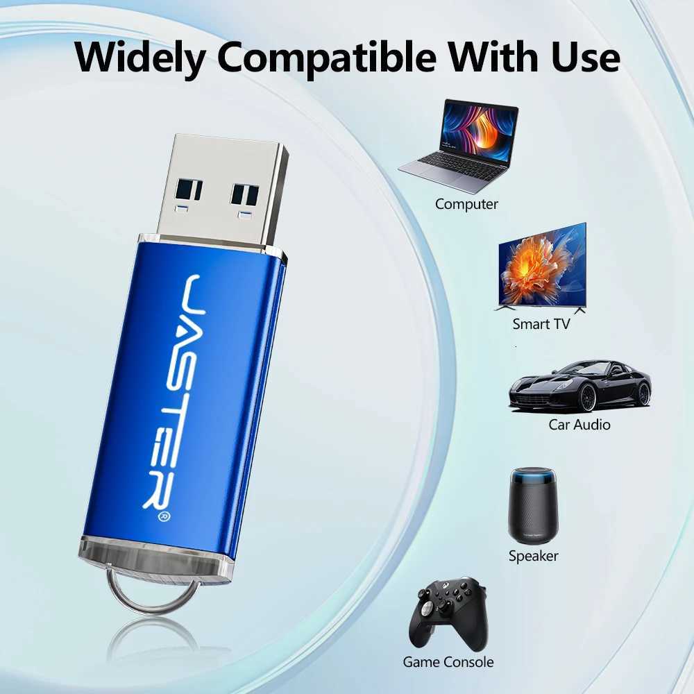 JASTER USB30 Business Gift USB 30 Flash Drive 128GB High Speed Memory Stick 64GB Real Capacity Pen Drive 32GB Plastic U Disk C251209