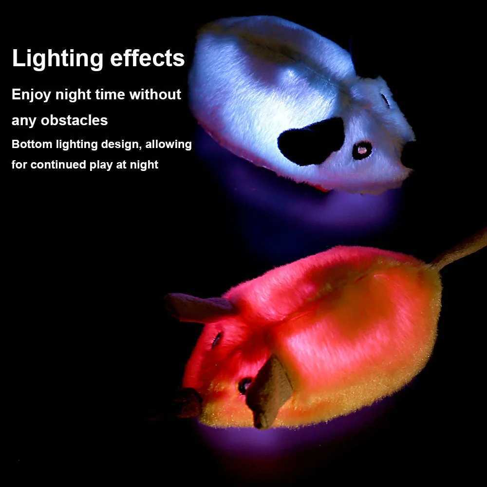 Cat Mouse Interactive Plush Toys Pet Moving Mice Toy LED Glow Electric Telecontrol Auto Rechargeable For Indoor Cats M251209