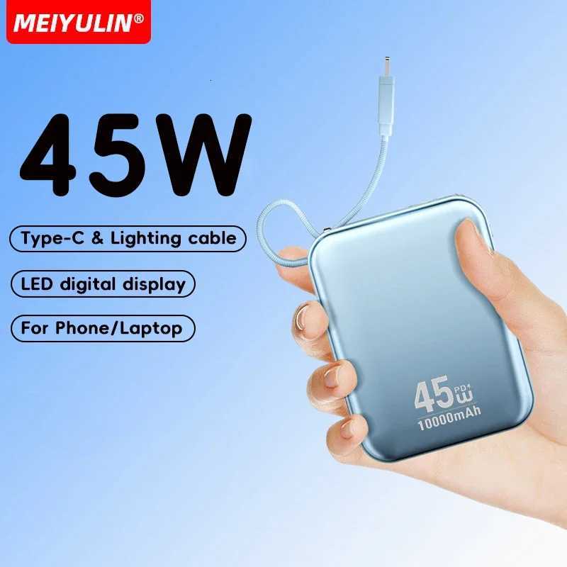 20000mAh 45W PD Power Bank 10000mAh Portable USB C Cable Fast Charging Mobile External Battery For iPhone Laptop H251209