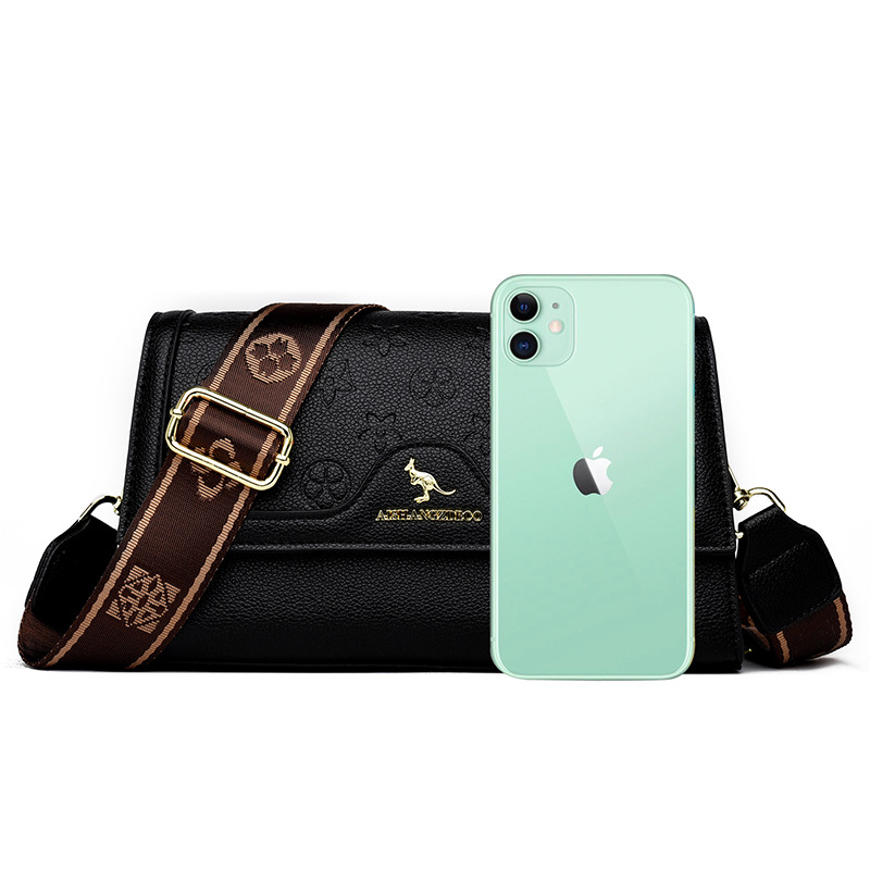 New Design Cross-border Women's Bag 2025 Korean Style Fashionable and Simple Hand-held embossed crossbody Bag Soft Leather Shoulder Bag free ship