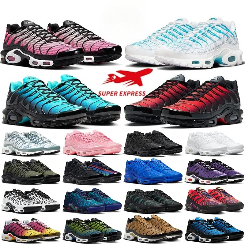 Designer Shoes Tns Running Shoes for Men Women tn plus Terrascape Olive Triple Black Reflective Pink Clean White Red Green Hiking Outdoor TN Mens Trainers Sneakers