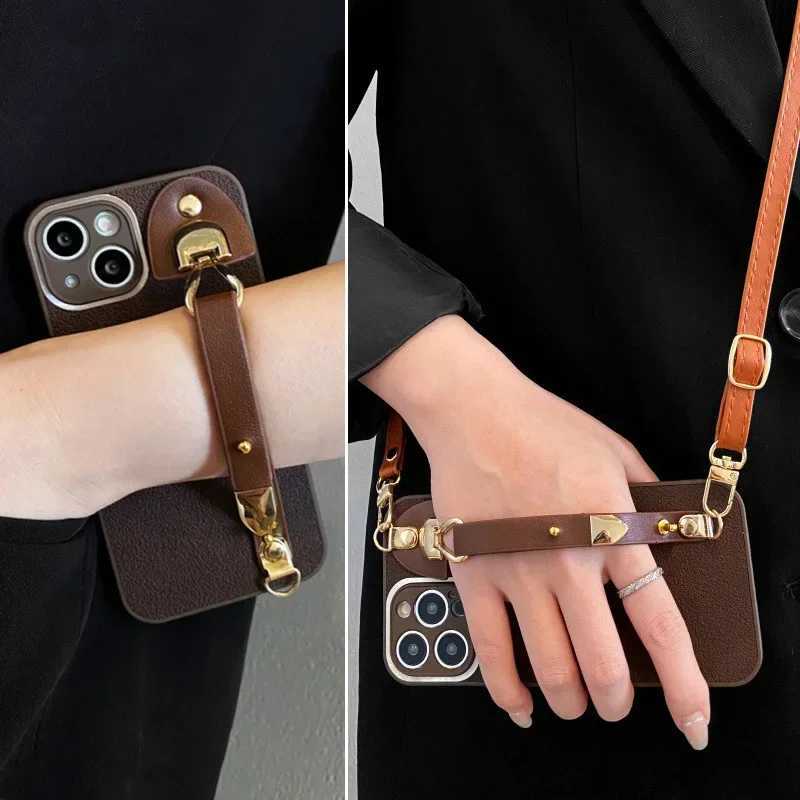 Leather Pattern Crossbody Lanyard Case For iphone 16 15 14 13 12 11 Pro Max XR X Xs Max Neck Wrist Strap Shockproof Phone Cover C251209