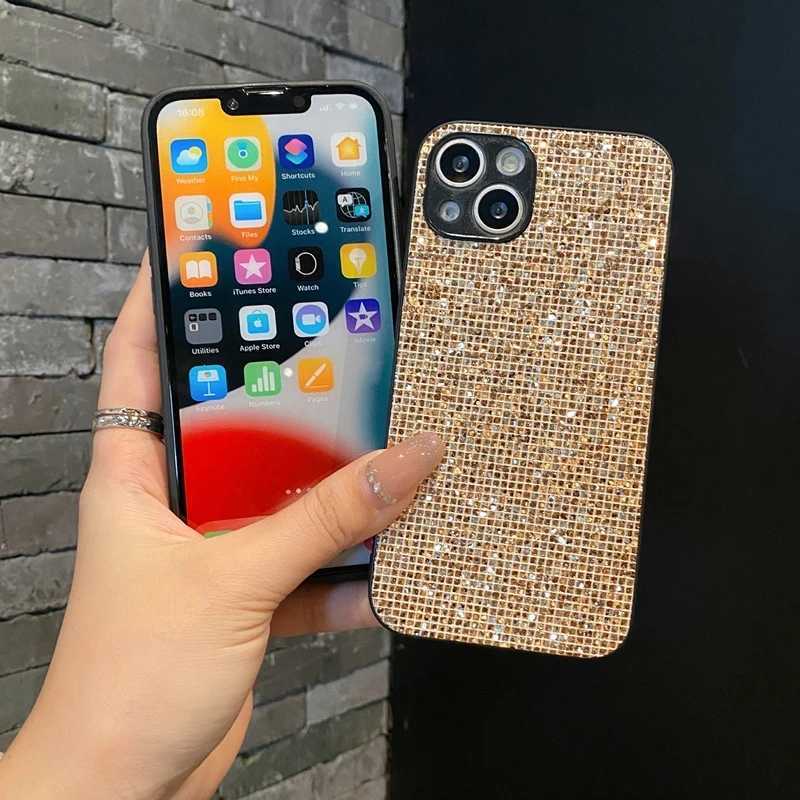 Luxurious shiny Leather diamond rhinestone Glitter for iphone 17 16 15 14 13 12 11 Pro Max Plus 17Air 16E Cover Protective Shell C251209